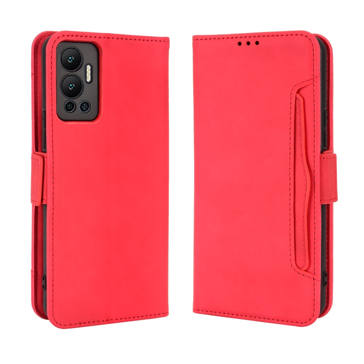 For Infinix Hot 12 Skin Feel Calf Texture Card Slots Leather Phone Case