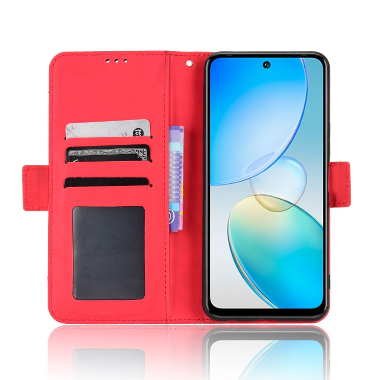 For Infinix Hot 12 Skin Feel Calf Texture Card Slots Leather Phone Case