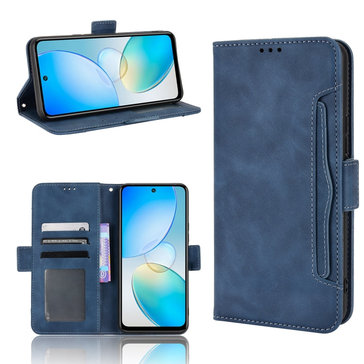 For Infinix Hot 12 Skin Feel Calf Texture Card Slots Leather Phone Case