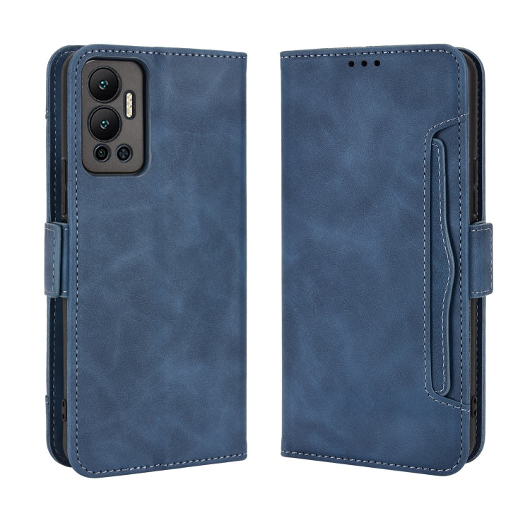 For Infinix Hot 12 Skin Feel Calf Texture Card Slots Leather Phone Case