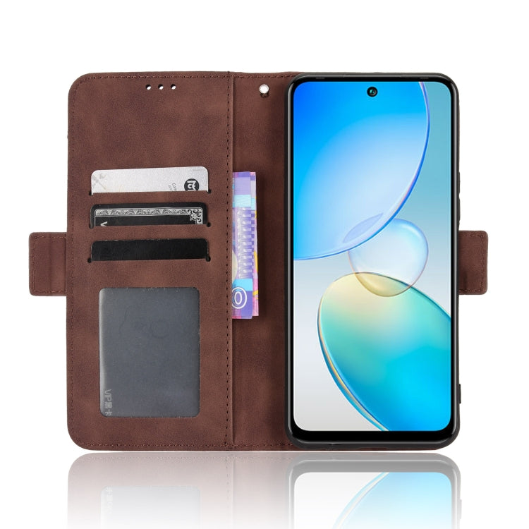 For Infinix Hot 12 Skin Feel Calf Texture Card Slots Leather Phone Case