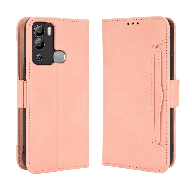 For Infinix Hot 12i Skin Feel Calf Texture Card Slots Leather Phone Case