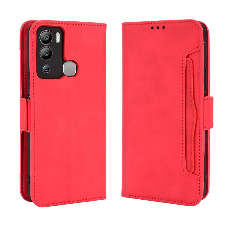For Infinix Hot 12i Skin Feel Calf Texture Card Slots Leather Phone Case