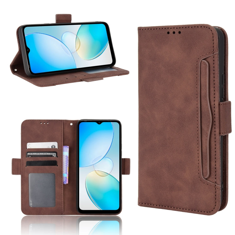 For Infinix Hot 12i Skin Feel Calf Texture Card Slots Leather Phone Case