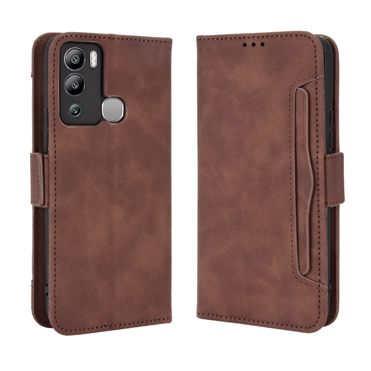 For Infinix Hot 12i Skin Feel Calf Texture Card Slots Leather Phone Case