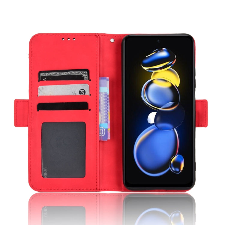 For Xiaomi Redmi Note 11T Pro 5G Skin Feel Calf Texture Card Slots Leather Phone Case