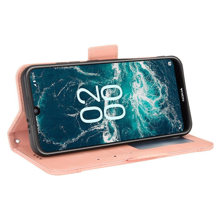 For Nokia C200 Skin Feel Calf Texture Card Slots Leather Phone Case