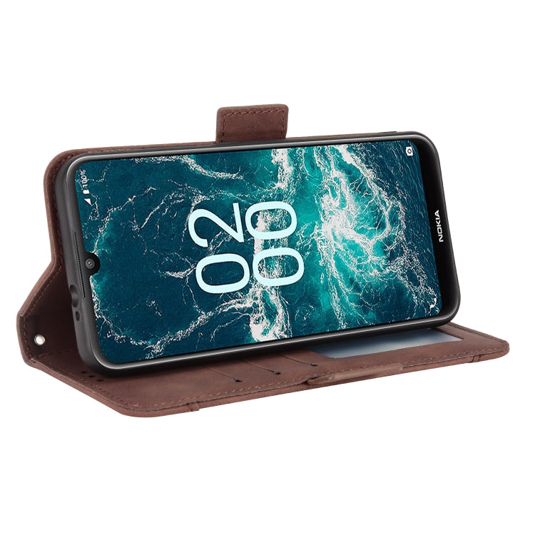 For Nokia C200 Skin Feel Calf Texture Card Slots Leather Phone Case