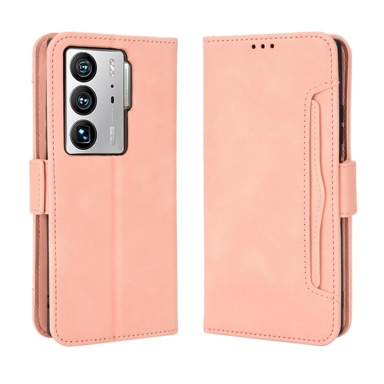 For ZTE Axon 40 Ultra Skin Feel Calf Texture Card Slots Leather Phone Case