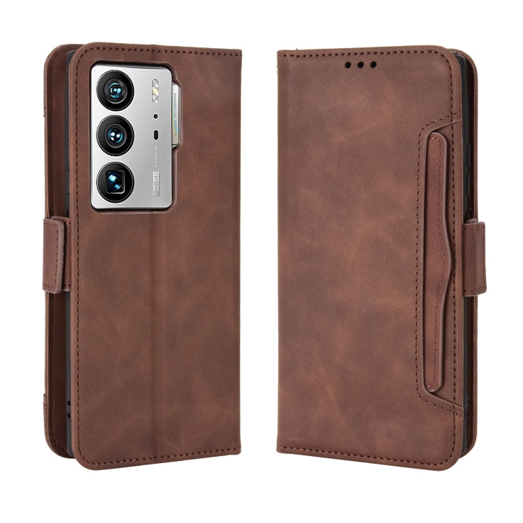 For ZTE Axon 40 Ultra Skin Feel Calf Texture Card Slots Leather Phone Case
