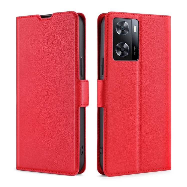 For OPPO A57 4G Ultra-thin Voltage Side Buckle Horizontal Flip Leather Phone Case