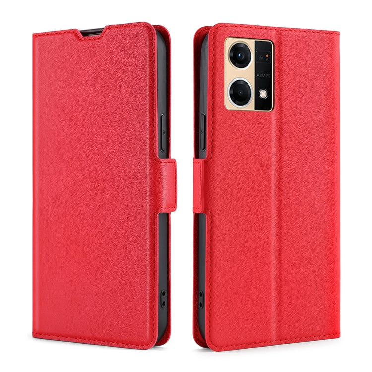 For OPPO Reno7 4G/F21 Pro 4G Ultra-thin Voltage Side Buckle Horizontal Flip Leather Phone Case