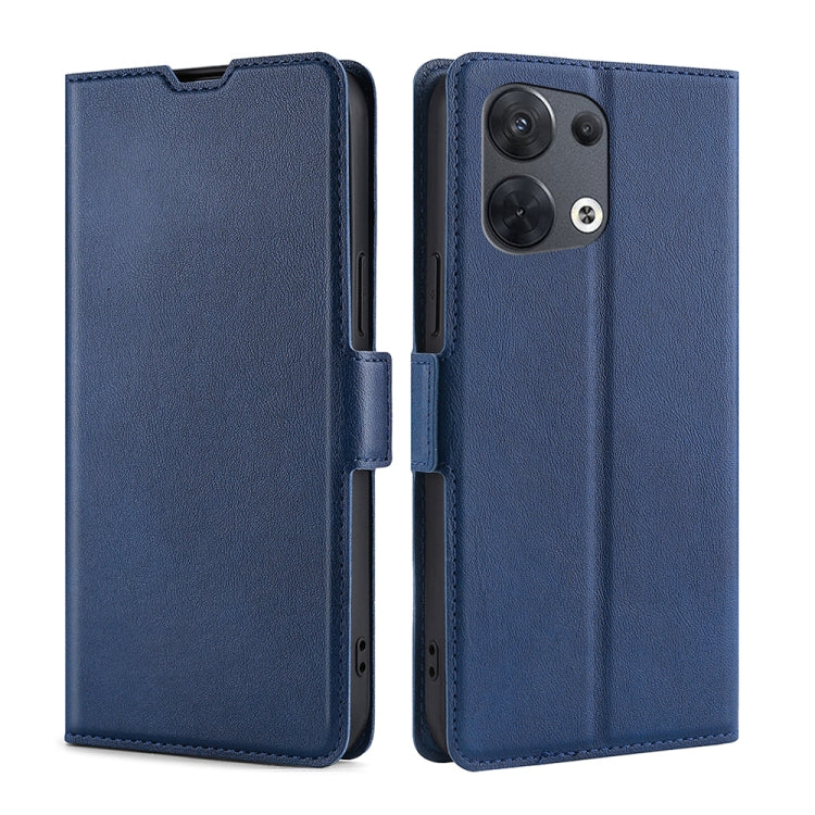 For OPPO Reno8 5G Ultra-thin Voltage Side Buckle Horizontal Flip Leather Phone Case