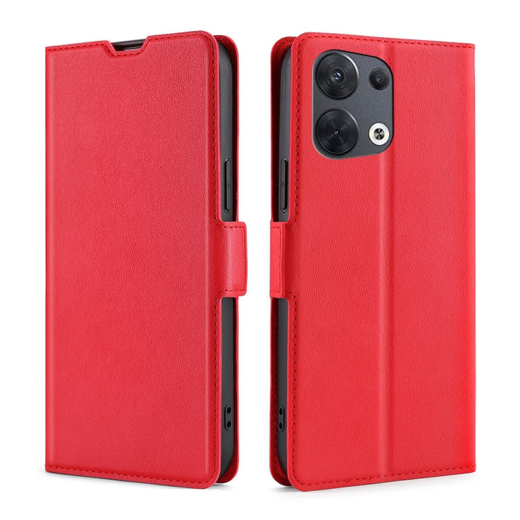 For OPPO Reno8 5G Ultra-thin Voltage Side Buckle Horizontal Flip Leather Phone Case