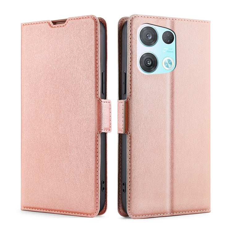 For OPPO Reno8 Pro 5G Ultra-thin Voltage Side Buckle Horizontal Flip Leather Phone Case