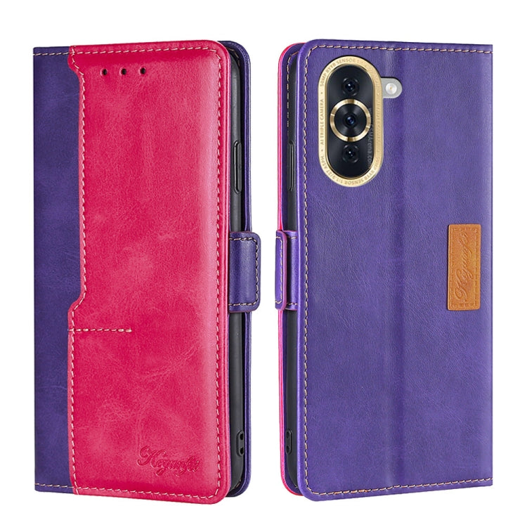 For Huawei nova 10 Contrast Color Side Buckle Leather Phone Case