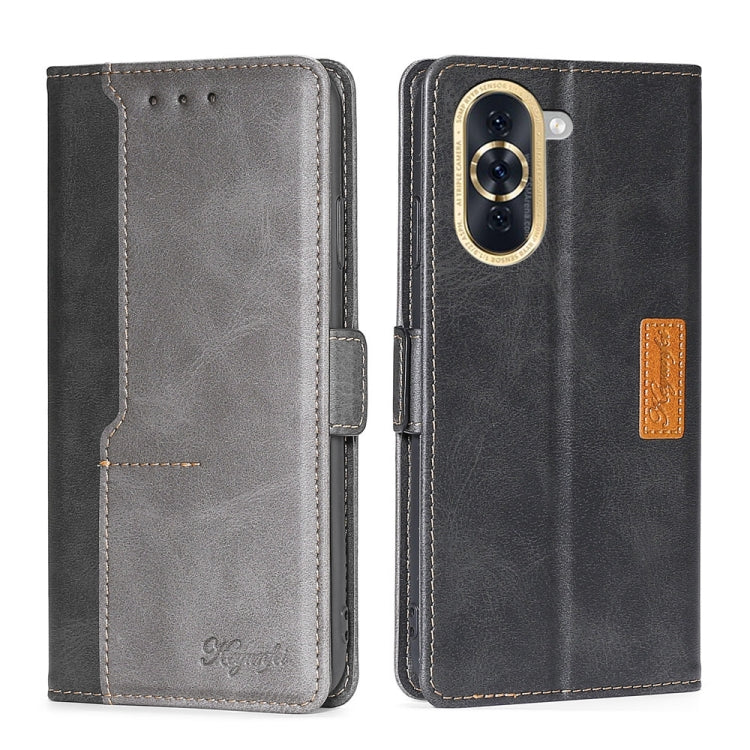 For Huawei nova 10 Contrast Color Side Buckle Leather Phone Case