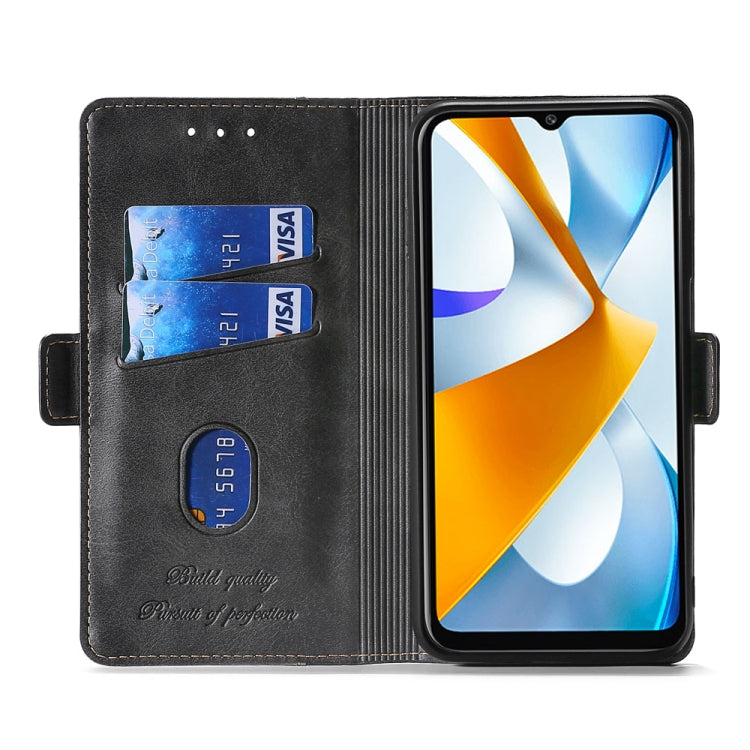 For Nokia C100 Contrast Color Side Buckle Leather Phone Case