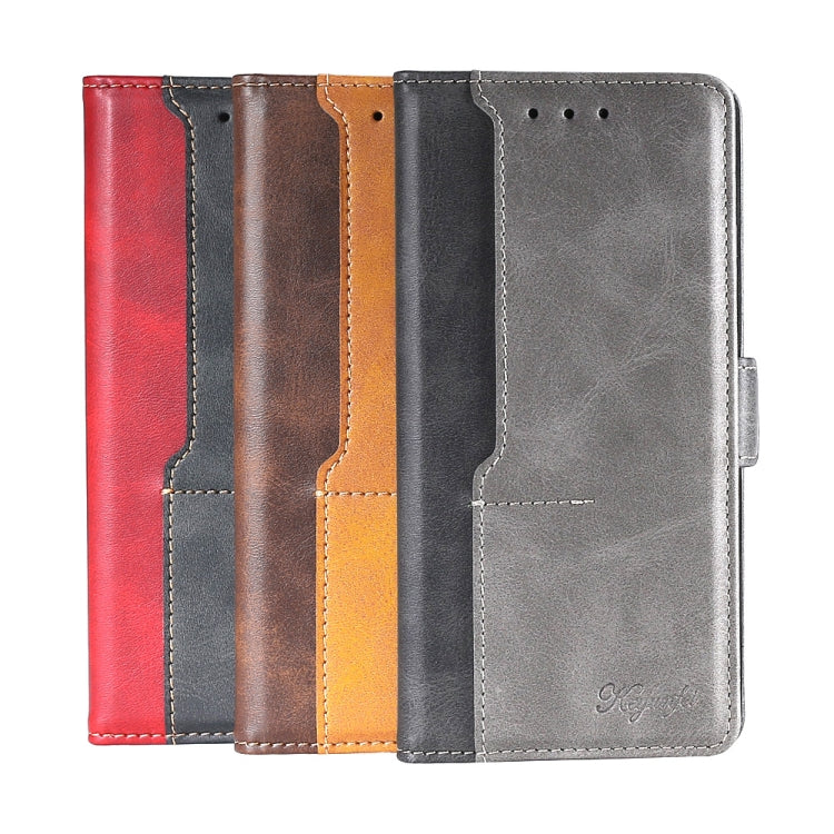For Nokia C200 Contrast Color Side Buckle Leather Phone Case
