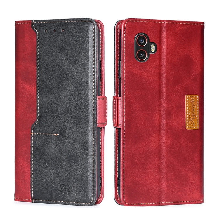 For Samsung Galaxy Xcover6 Pro / Xcover Pro 2 Contrast Color Side Buckle Leather Phone Case