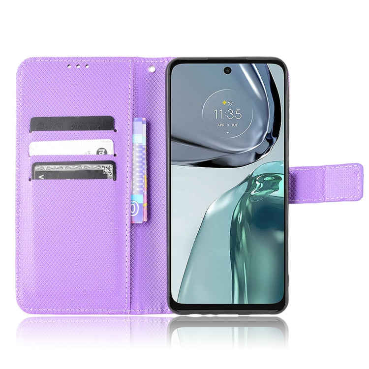 For Motorola Moto G62 5G Diamond Texture Leather Phone Case