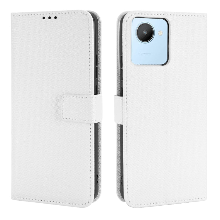 For Realme C30 4G Diamond Texture Leather Phone Case