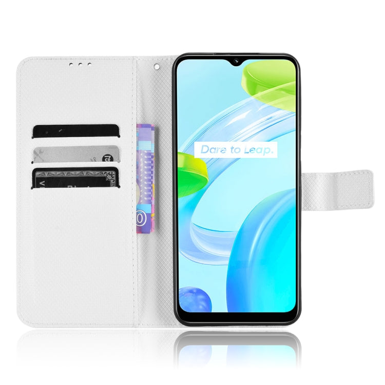 For Realme C30 4G Diamond Texture Leather Phone Case