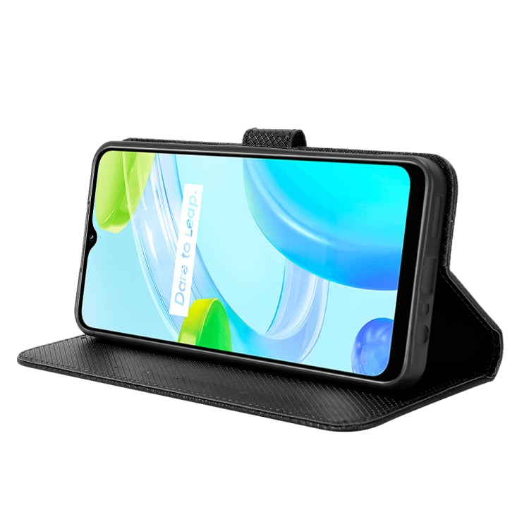 For Realme C30 4G Diamond Texture Leather Phone Case