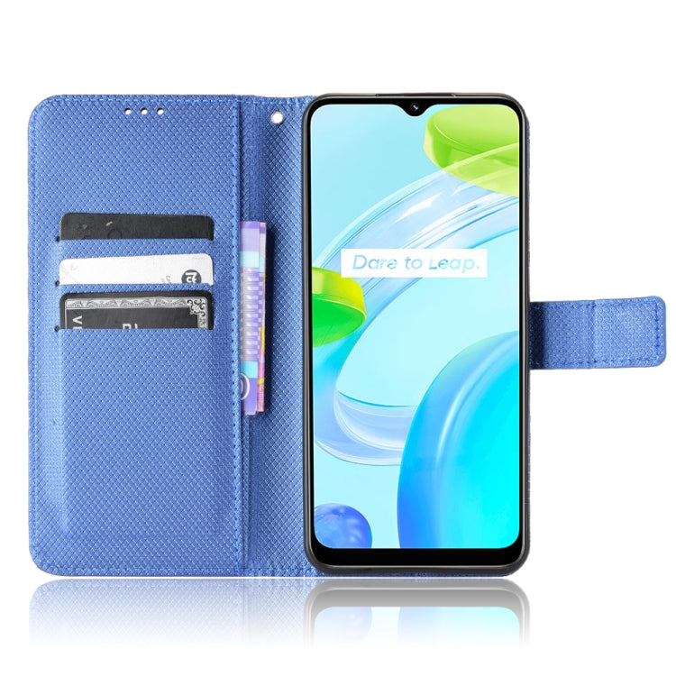 For Realme C30 4G Diamond Texture Leather Phone Case