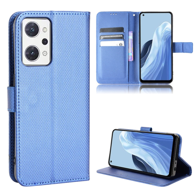 For OPPO Reno7 A Diamond Texture Leather Phone Case