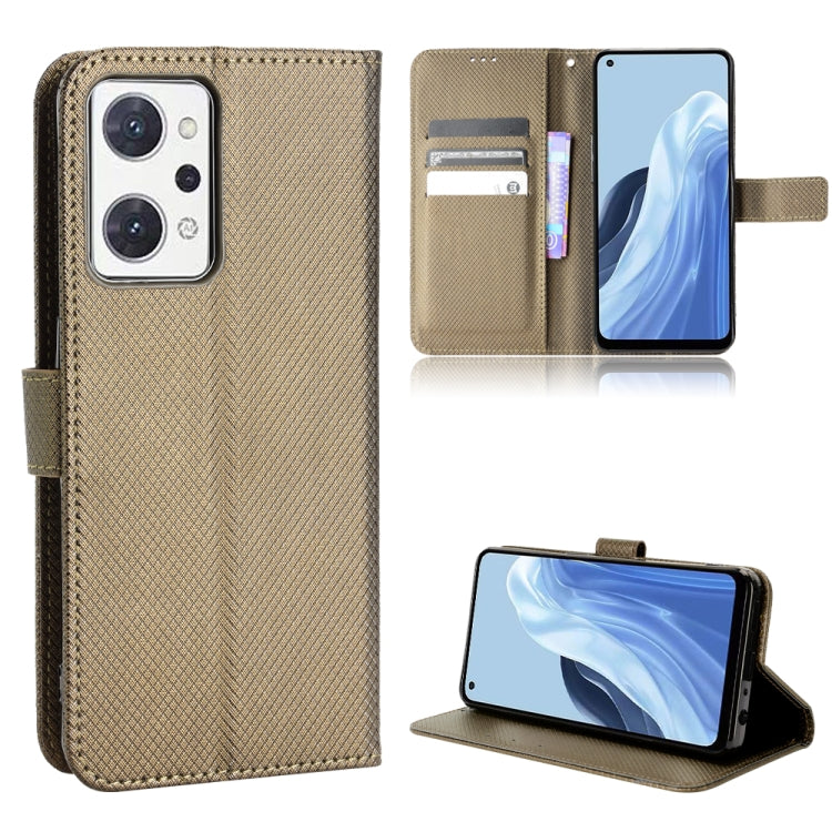 For OPPO Reno7 A Diamond Texture Leather Phone Case