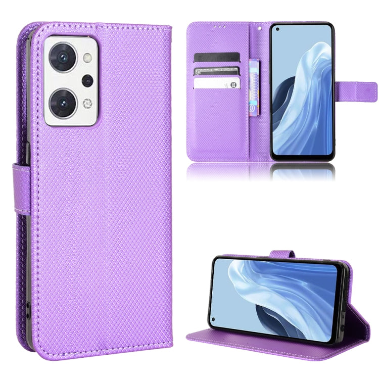 For OPPO Reno7 A Diamond Texture Leather Phone Case