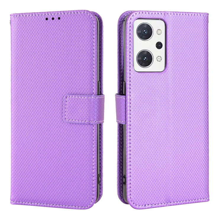 For OPPO Reno7 A Diamond Texture Leather Phone Case