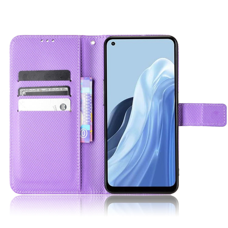 For OPPO Reno7 A Diamond Texture Leather Phone Case