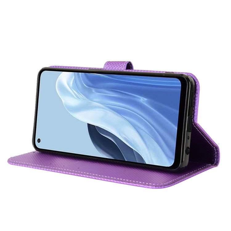 For OPPO Reno7 A Diamond Texture Leather Phone Case