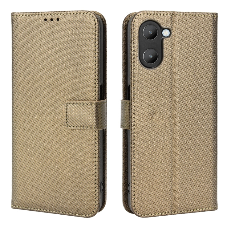 For Realme V20 5G Diamond Texture Leather Phone Case