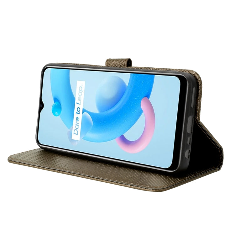 For Realme V20 5G Diamond Texture Leather Phone Case