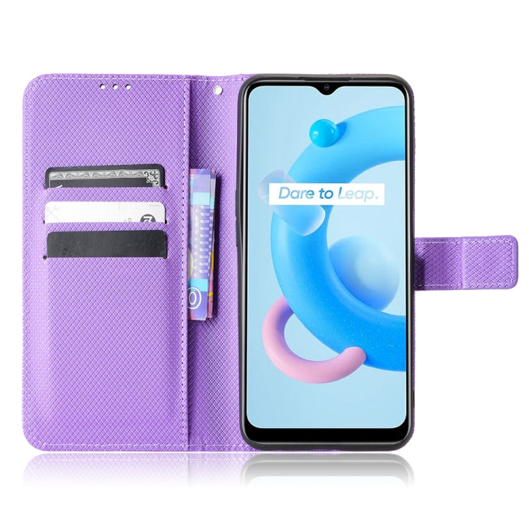 For Realme V20 5G Diamond Texture Leather Phone Case