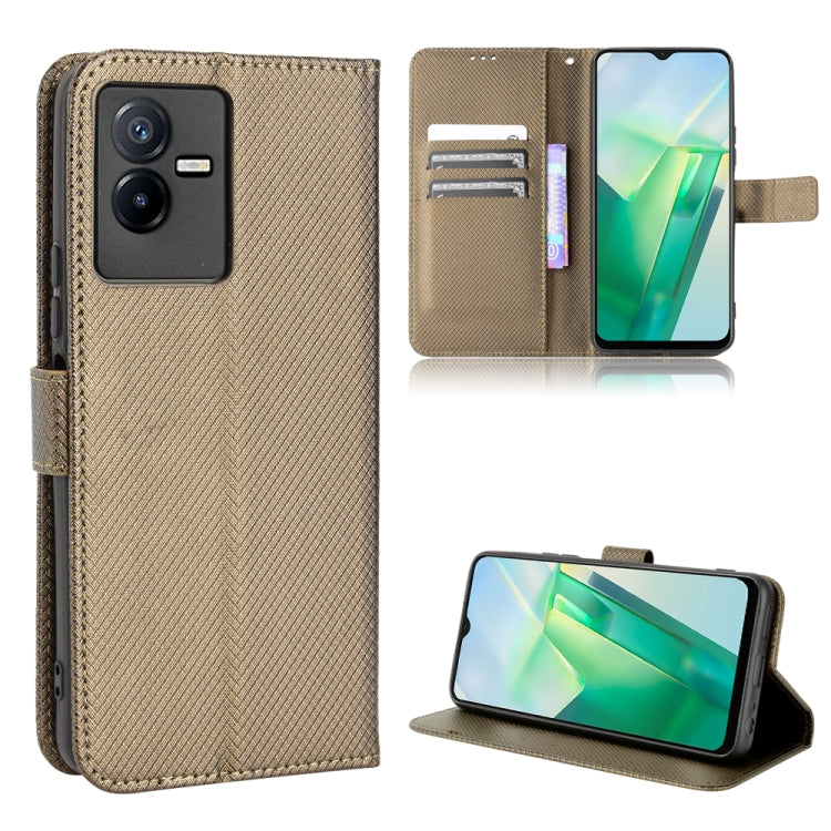 For vivo T2X 5G Diamond Texture Leather Phone Case