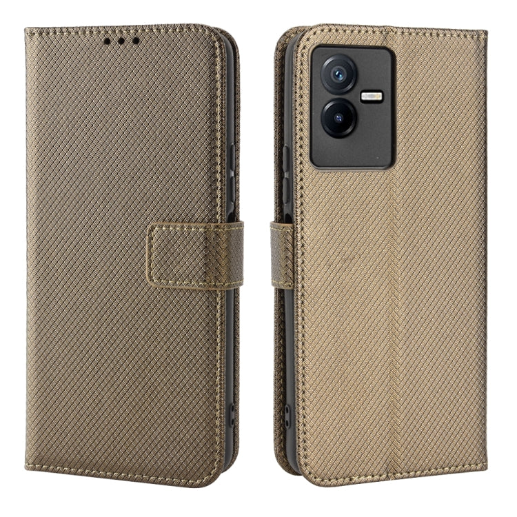 For vivo T2X 5G Diamond Texture Leather Phone Case