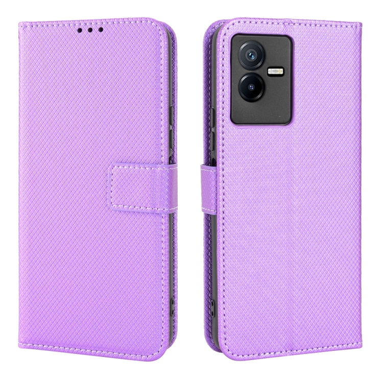 For vivo T2X 5G Diamond Texture Leather Phone Case