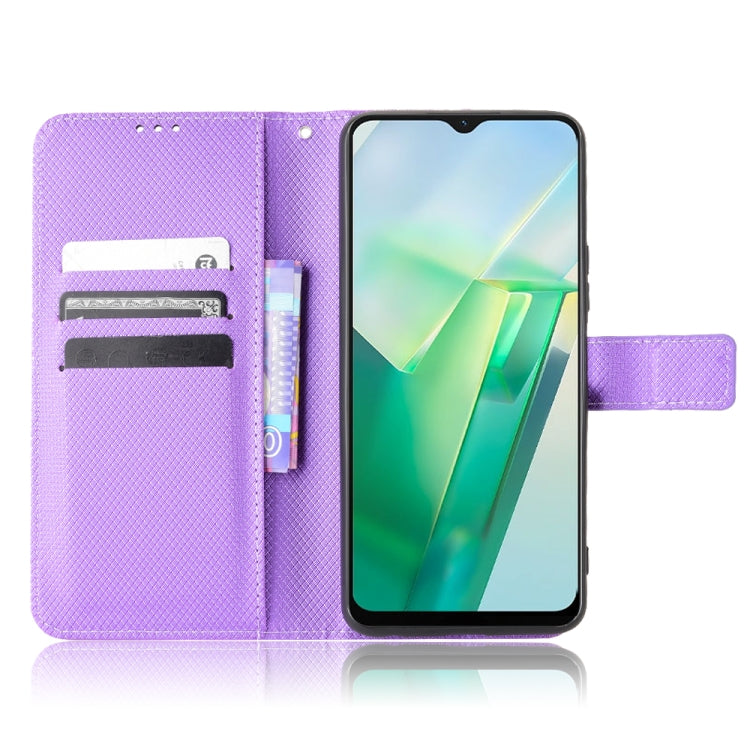 For vivo T2X 5G Diamond Texture Leather Phone Case