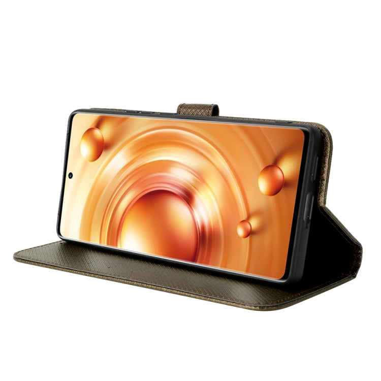 For vivo X80 Pro 5G Diamond Texture Leather Phone Case