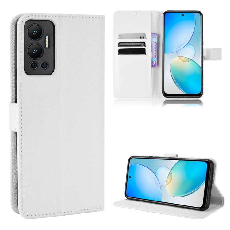 For Infinix Hot 12 Diamond Texture Leather Phone Case