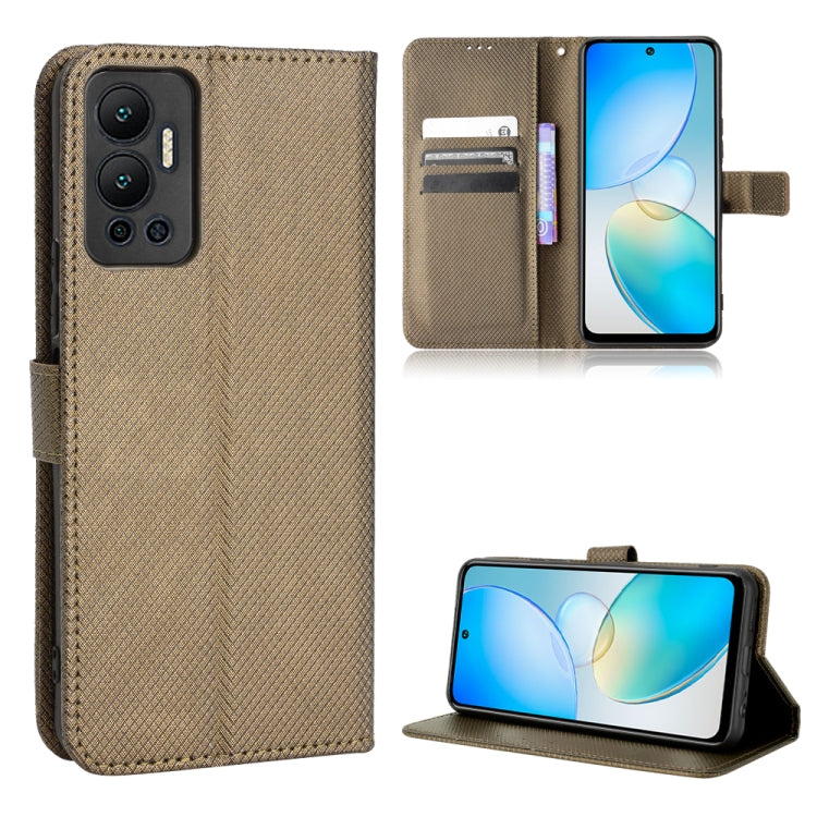 For Infinix Hot 12 Diamond Texture Leather Phone Case