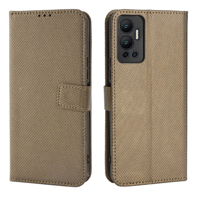 For Infinix Hot 12 Diamond Texture Leather Phone Case