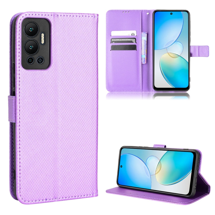 For Infinix Hot 12 Diamond Texture Leather Phone Case