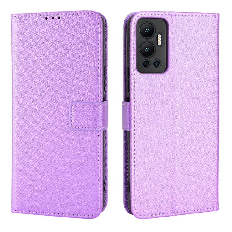 For Infinix Hot 12 Diamond Texture Leather Phone Case