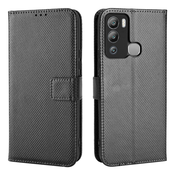 For Infinix Hot 12i Diamond Texture Leather Phone Case