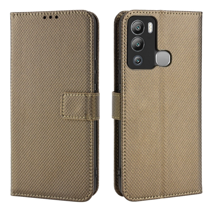 For Infinix Hot 12i Diamond Texture Leather Phone Case
